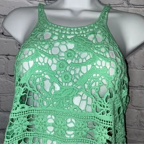 NEW! Very J Crochet Tank Top-Mint-Size M/L - Picture 3 of 7
